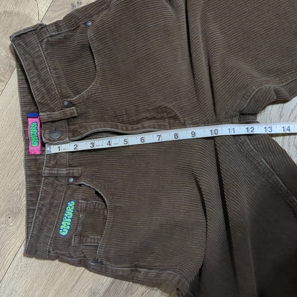 Empyre Tori Carafe Corduroy Dark Brown High Rise Wide Leg Skate Pants Size 4 - Picture 5 of 13
